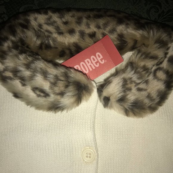 NWT gymboree glamour kitty 4t 4 fur cardigan sweat - Picture 4 of 5